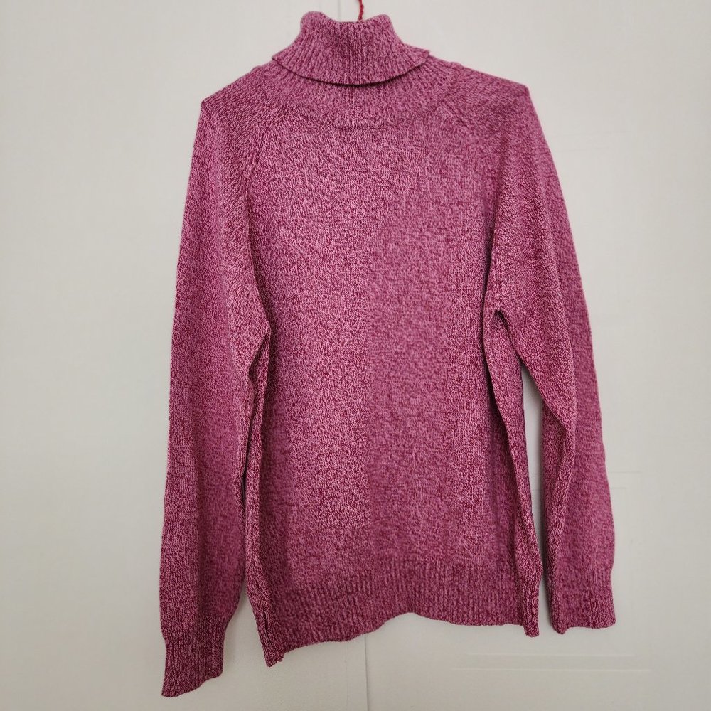 KAREN SCOTT Pink knitted long sleeve turtleneck sweater. Large size, 100…